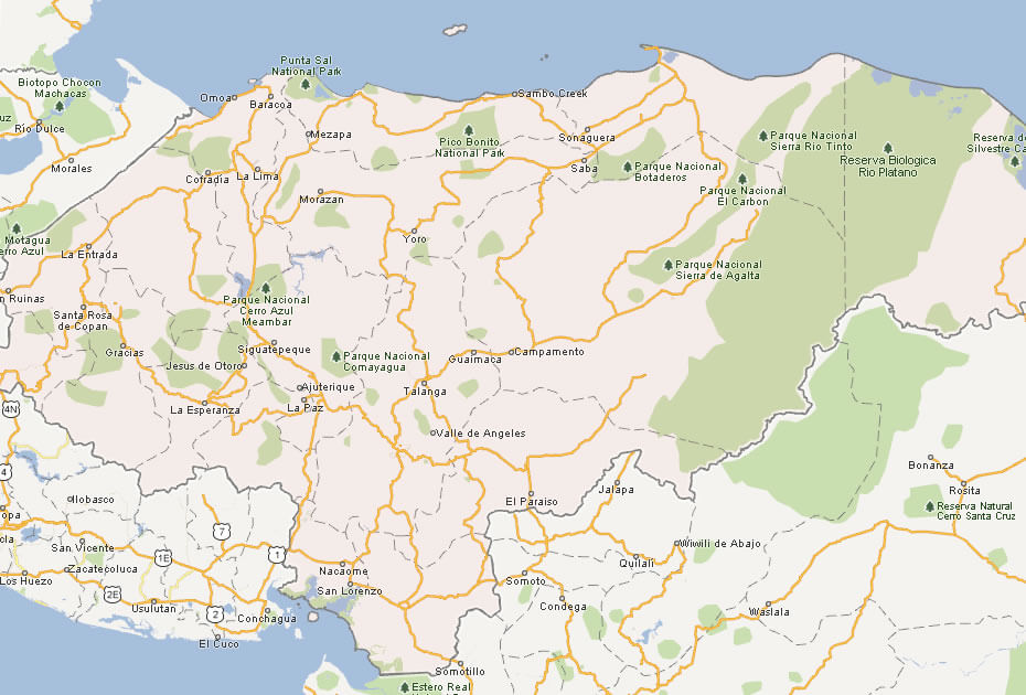 Forest Map of Honduras